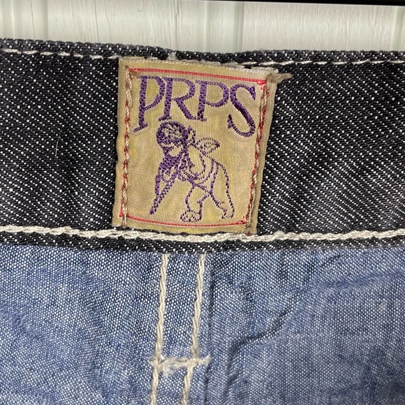 PRPS Rambler Multi-tone Dark Wash Black Denim Button Fly Jeans Men's Size 32 - Picture 8 of 11